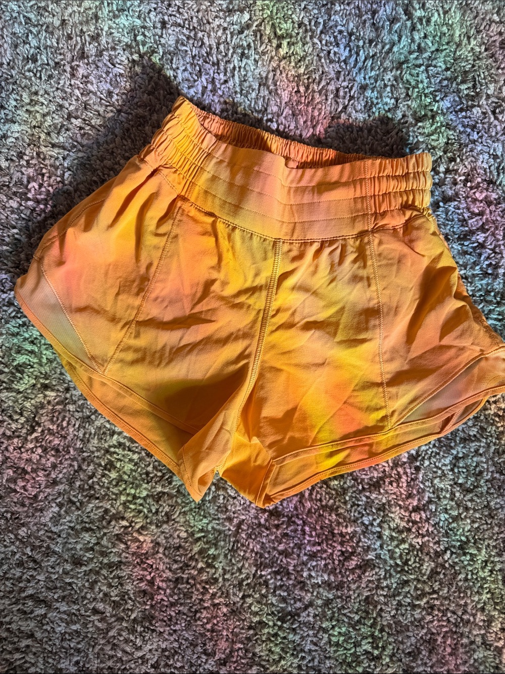 lululemon athletica Orange Athletic Running Shorts